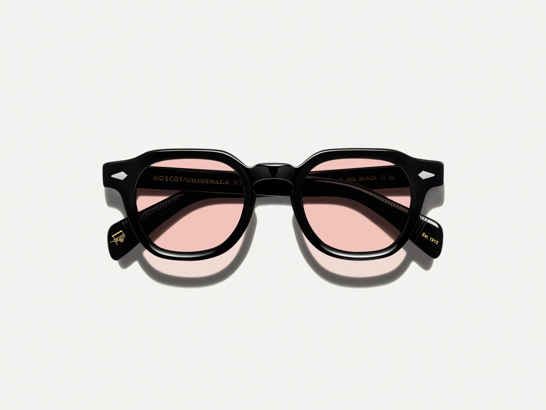 The DOLT in Black with New York Rose Tinted Lenses