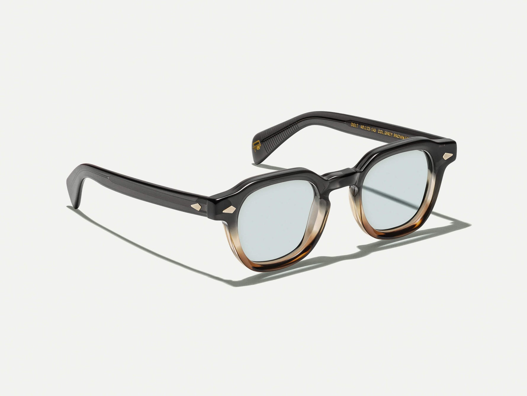 The DOLT in Grey-Brown Fade with BLUE+ Lenses