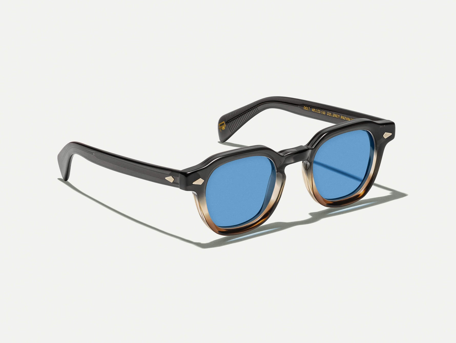 The DOLT in Grey-Brown Fade with BLUE+ Lenses