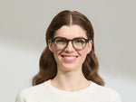 Model is wearing The DOLT in Khaki in size 49 with BLUE+ Lenses