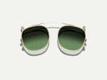 The DOLT CLIP in Gold with Forest Wood Tinted Lenses