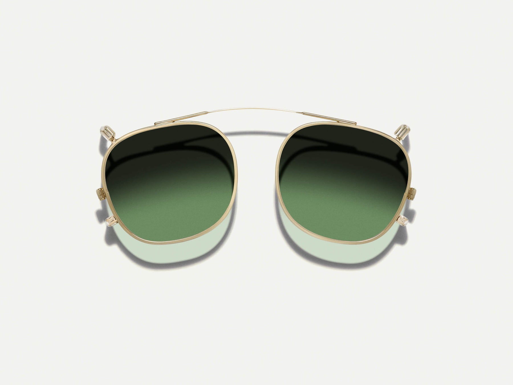 The DOLT CLIP in Gold with Forest Wood Tinted Lenses