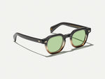 The DOLT in Grey-Brown Fade with GREEN+ Lenses