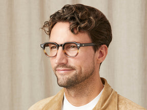 Model is wearing The DOLT in size 49 in Grey-Brown Fade