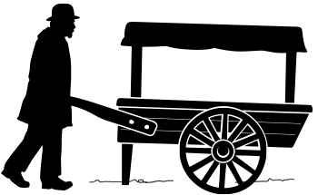 Hyman Moscot and his pushcart