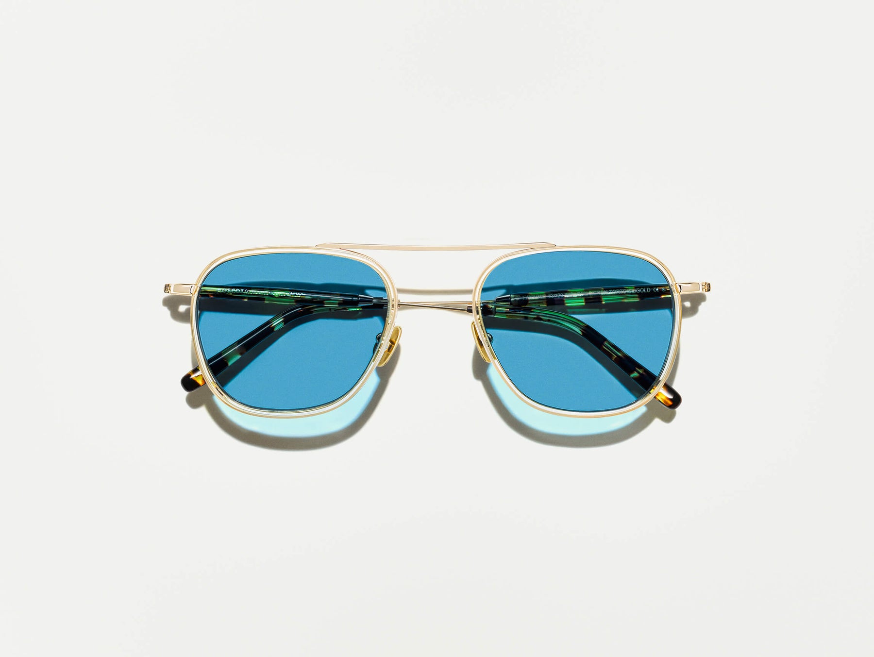 The FANAGLE SUN in Citron/Tortoise with Celebrity Blue Tinted Lenses
