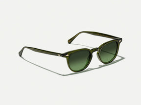 #color_dark green | The FEVEL SUN in Dark Green with Forest Wood Tinted Lenses