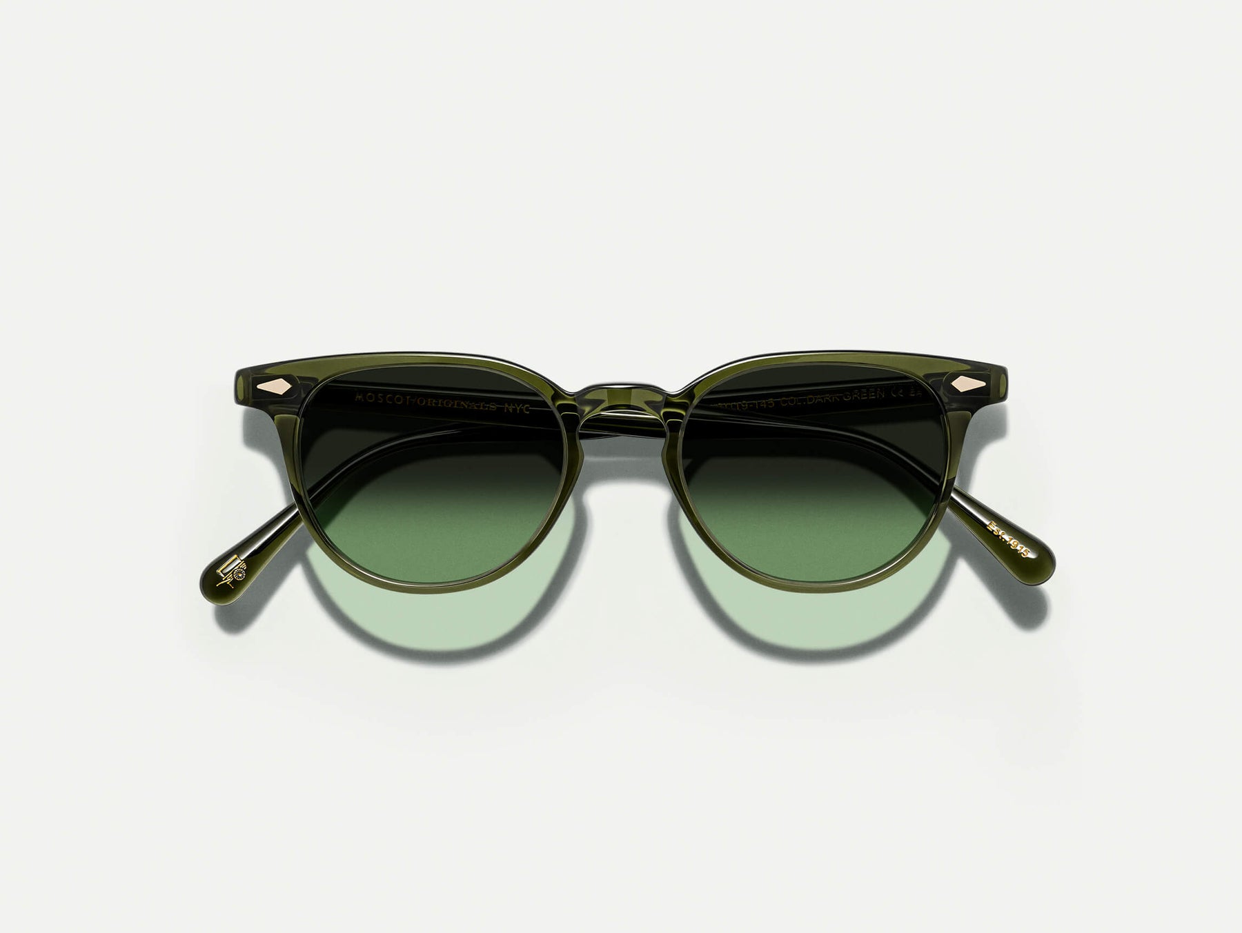 The FEVEL SUN in Dark Green with Forest Wood Tinted Lenses