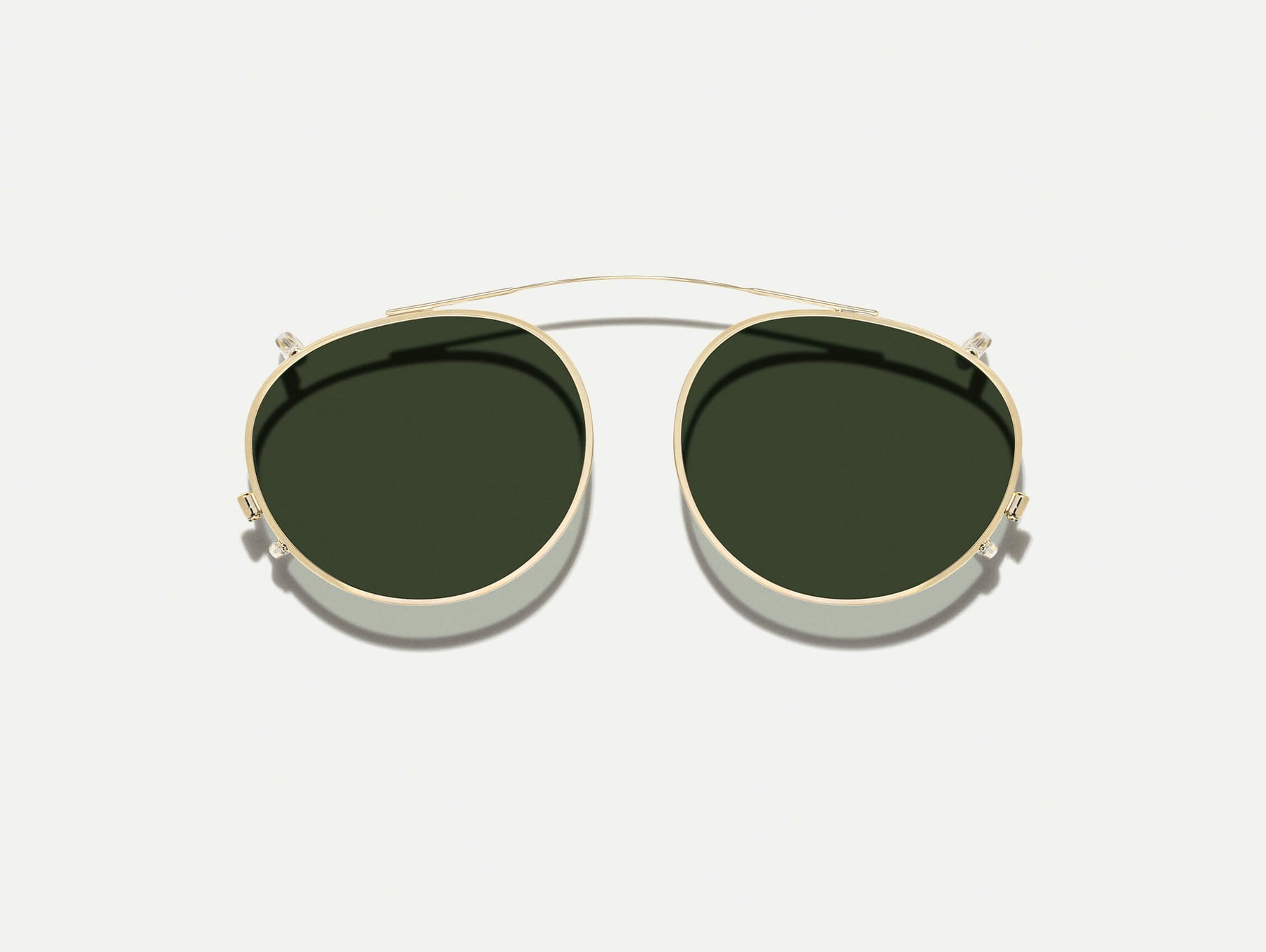 The FRANKIE CLIP  in Gold with G-15 Tinted Lenses