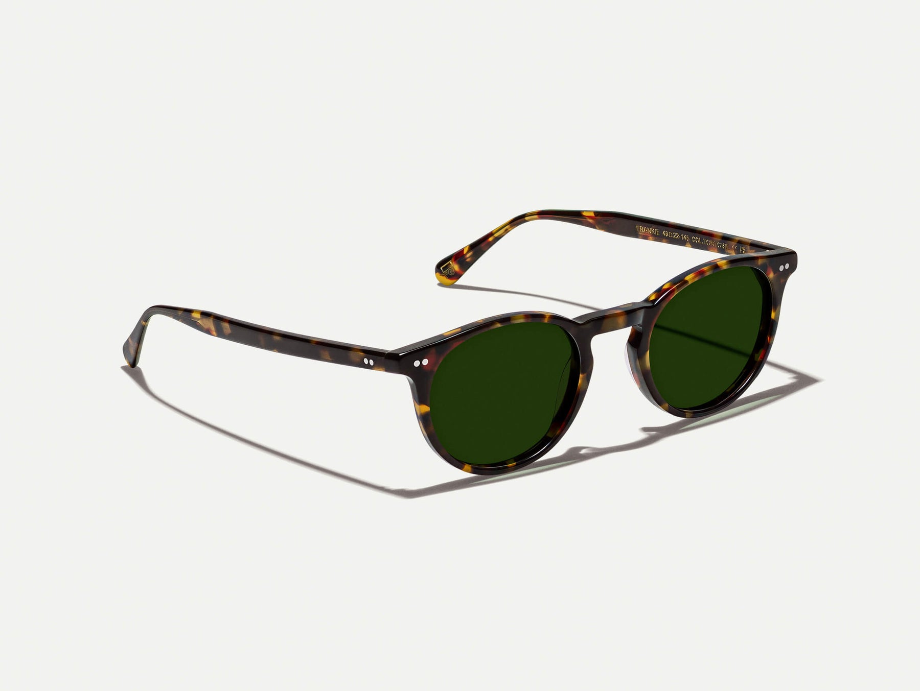 The FRANKIE SUN in Tortoise with Ever Green Tinted Lenses