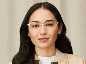 Model is wearing The GATKES in size 49 in Crystal