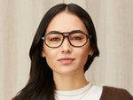 Model is wearing The GAZEEKTAL in size 55 in Black