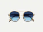 The KUGEL SUN in Cinnamon with Denim Blue Tinted Lenses
