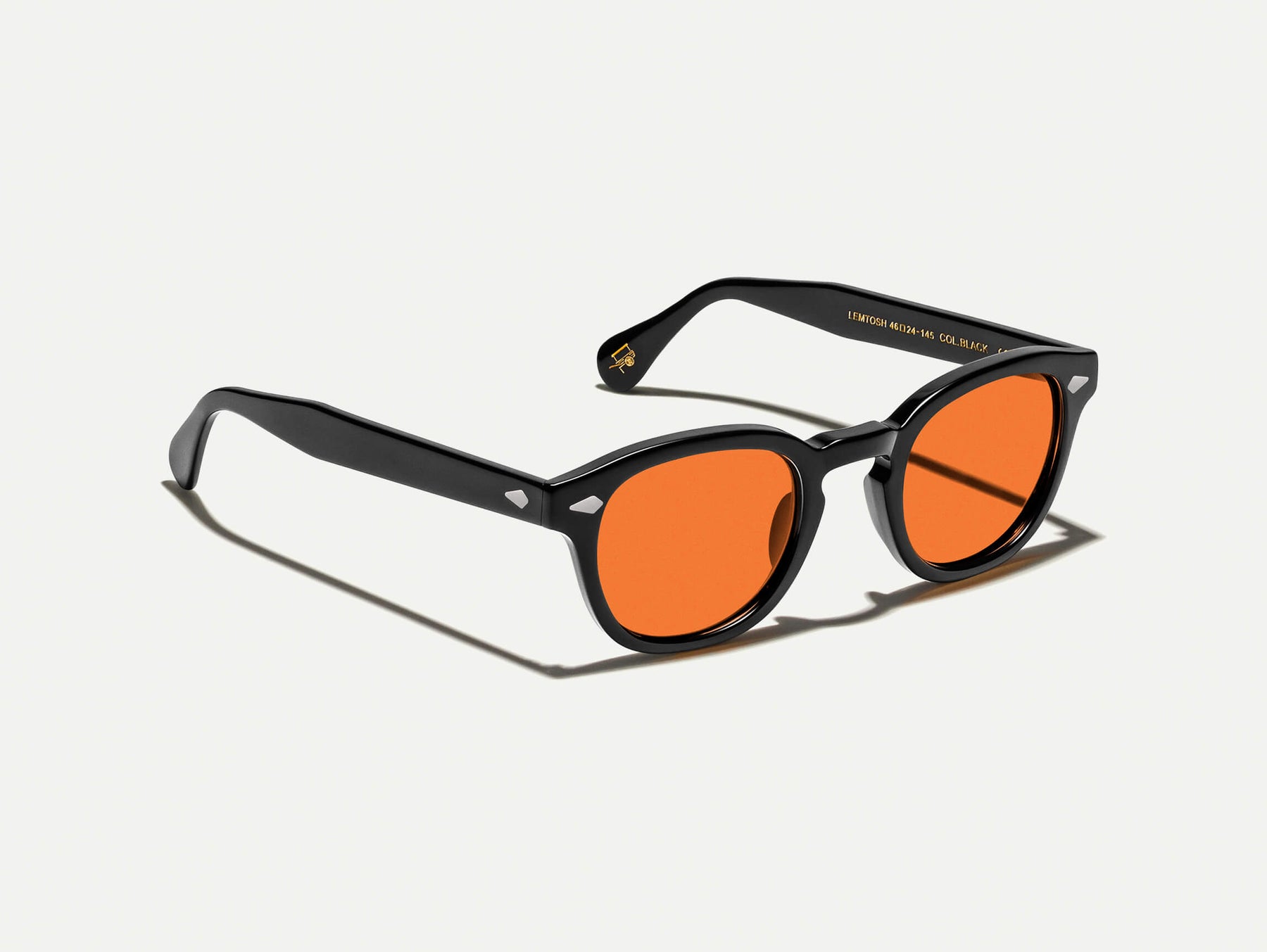 The LEMTOSH Black with Woodstock Orange Tinted Lenses