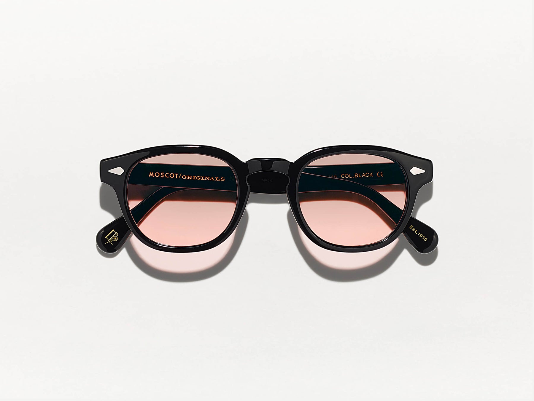 The LEMTOSH Black with New York Rose Tinted Lenses