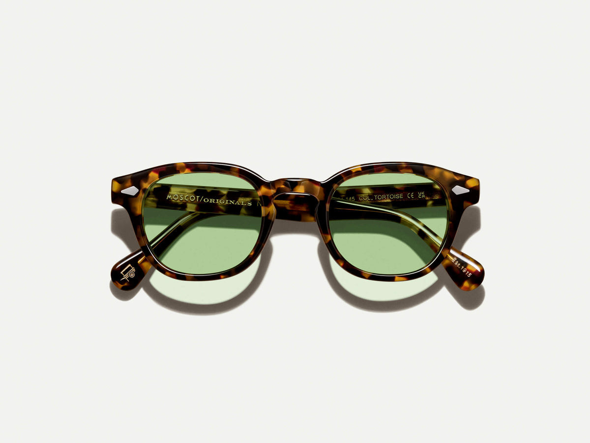 The LEMTOSH in Tortoise with GREEN+ Tint