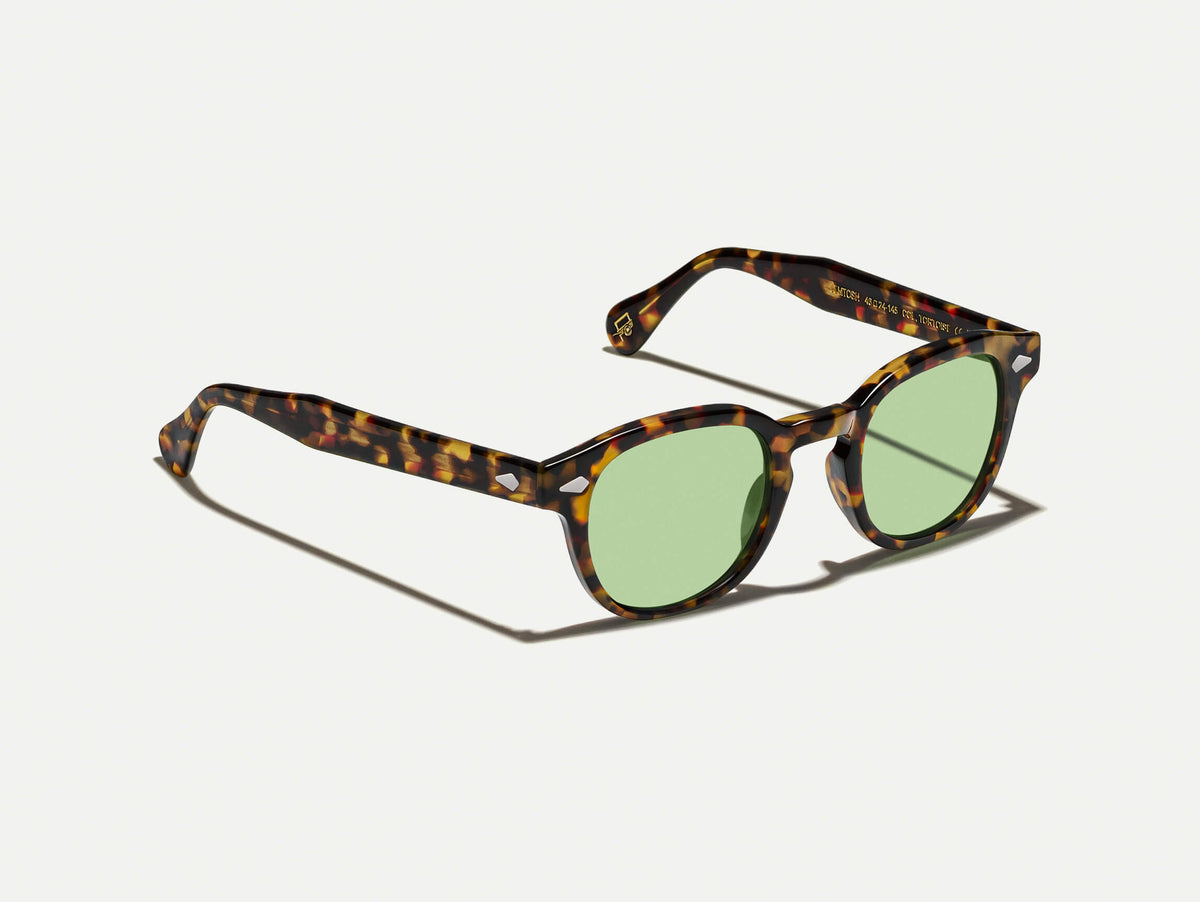 The LEMTOSH in Tortoise with GREEN+ Tint