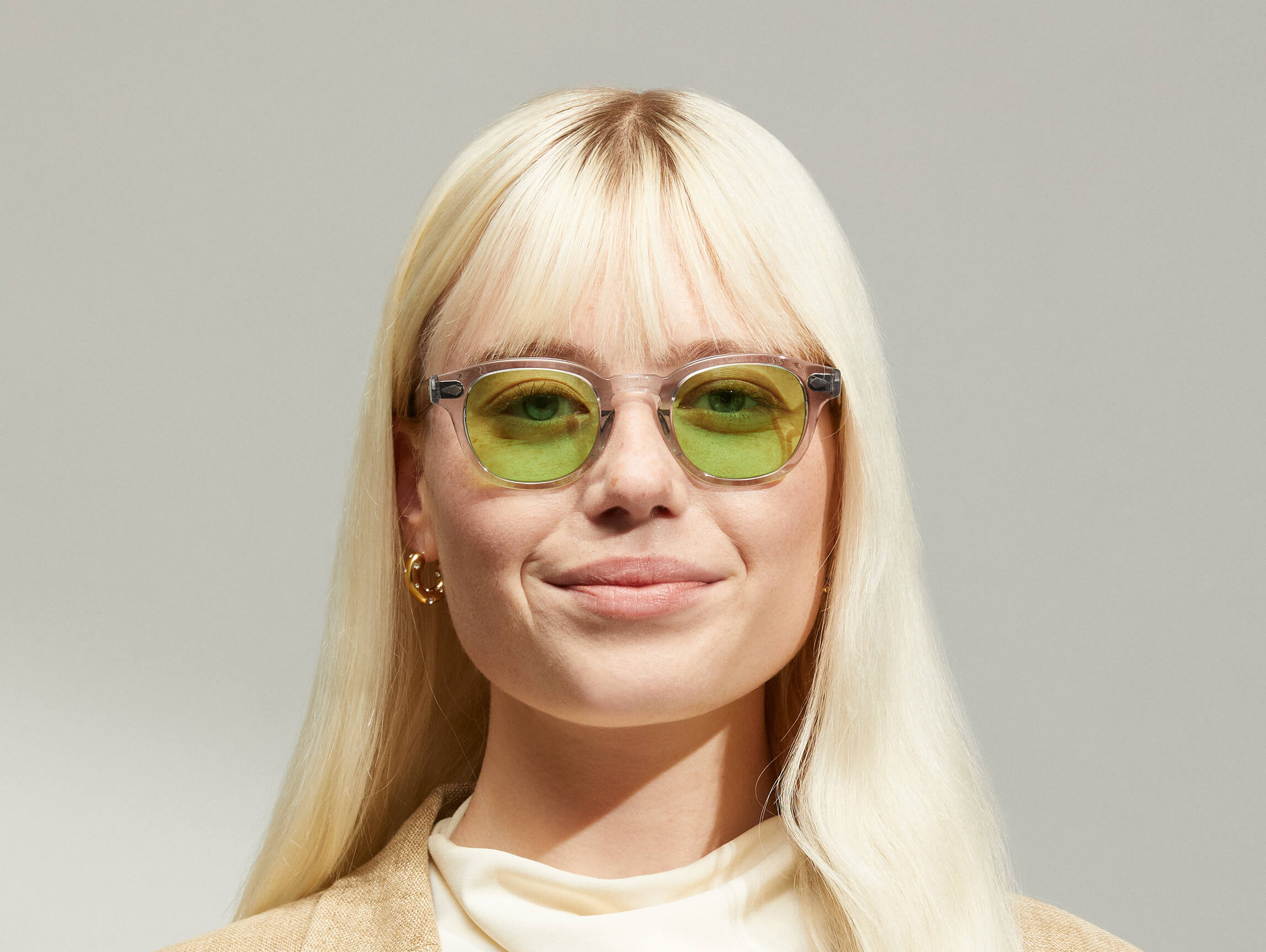 【極美品】正規品 モスコット BUPKES グレー×シルバー ライトグレーレンズ LEMTOSHLight Grey| 色付きGlasses| MOSCOT