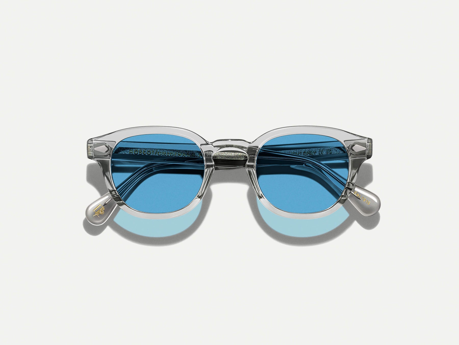 Tinted Glasses Light Blue Frame Sunglasses LEMTOSH LIGHT GREY WITH