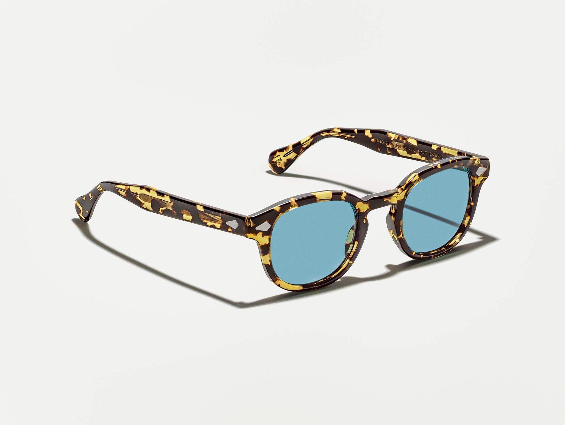 The LEMTOSH SUN in Tokyo Tortoise with Mineral Blue Glass Lenses