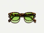 The LEMTOSH Tortoise with Garnet Green Tinted Lenses