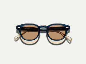#color_navy/gold | The LEMTOSH-TT 110 SUN in Navy/Gold with BROWN+ Lenses