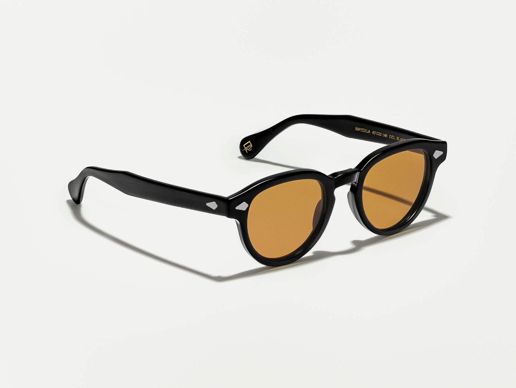 The MAYDELA SUN in Black with Amber Tinted Lenses