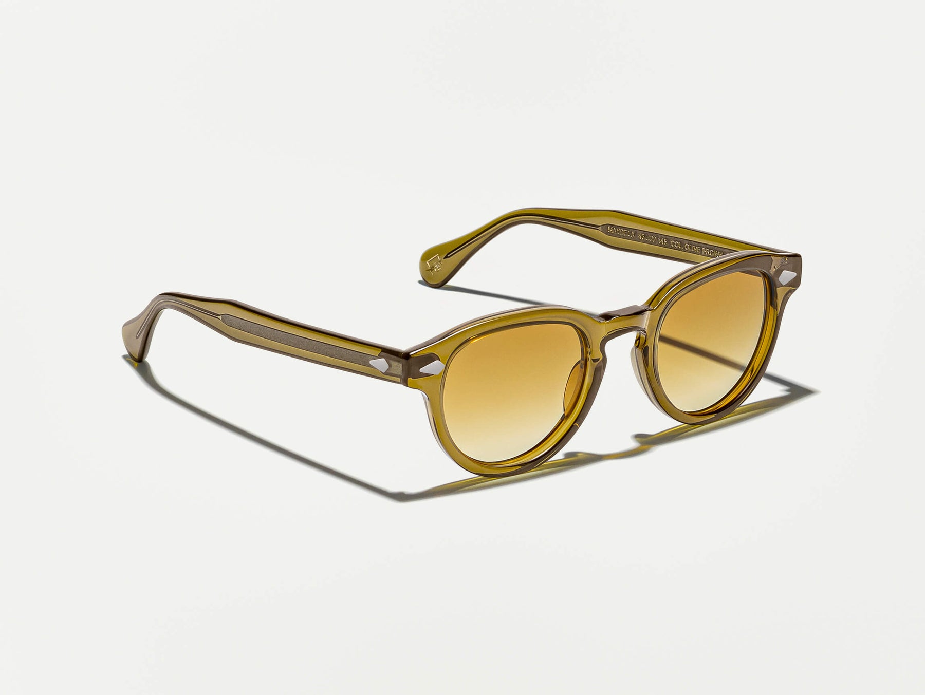 The MAYDELA SUN in Olive Brown with Chestnut Fade Tinted Lenses