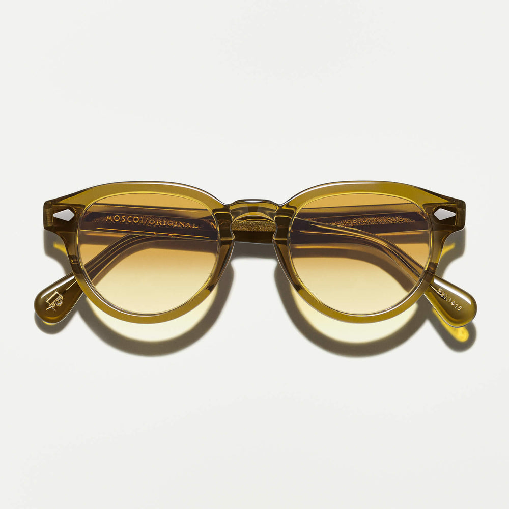 #color_olive brown | The MAYDELA SUN in Olive Brown with Chestnut Fade Tinted Lenses