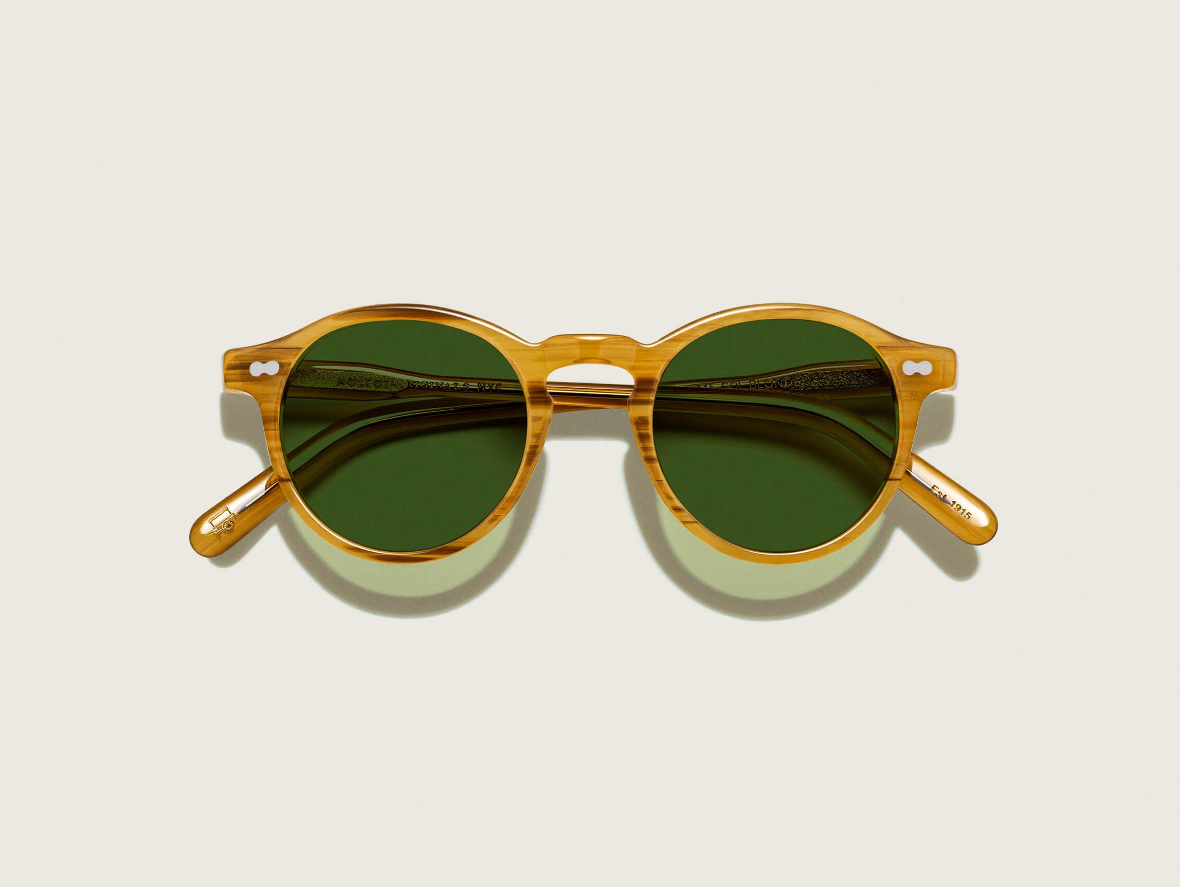 #color_blonde | The MILTZEN in Blonde with Calibar Green Glass Lenses