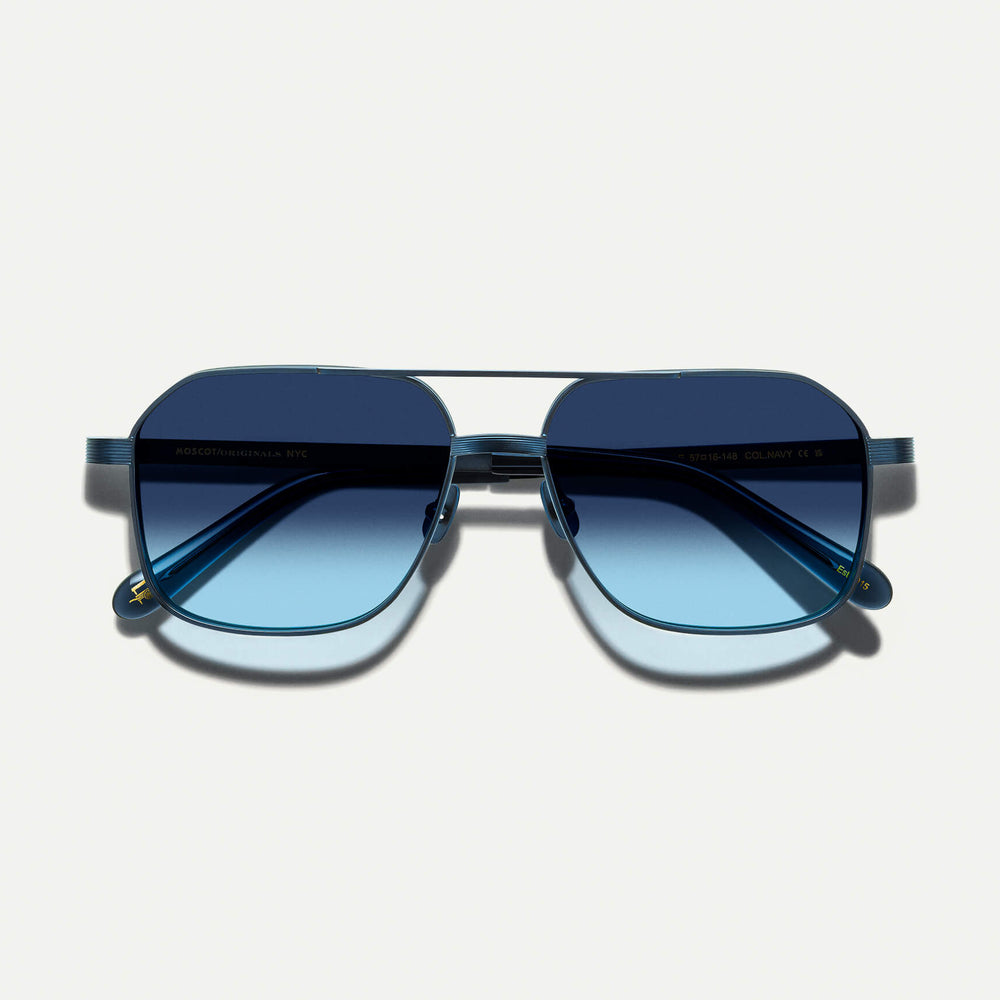 #color_navy | The MINGLE SUN in Navy with Denim Blue Tinted Lenses