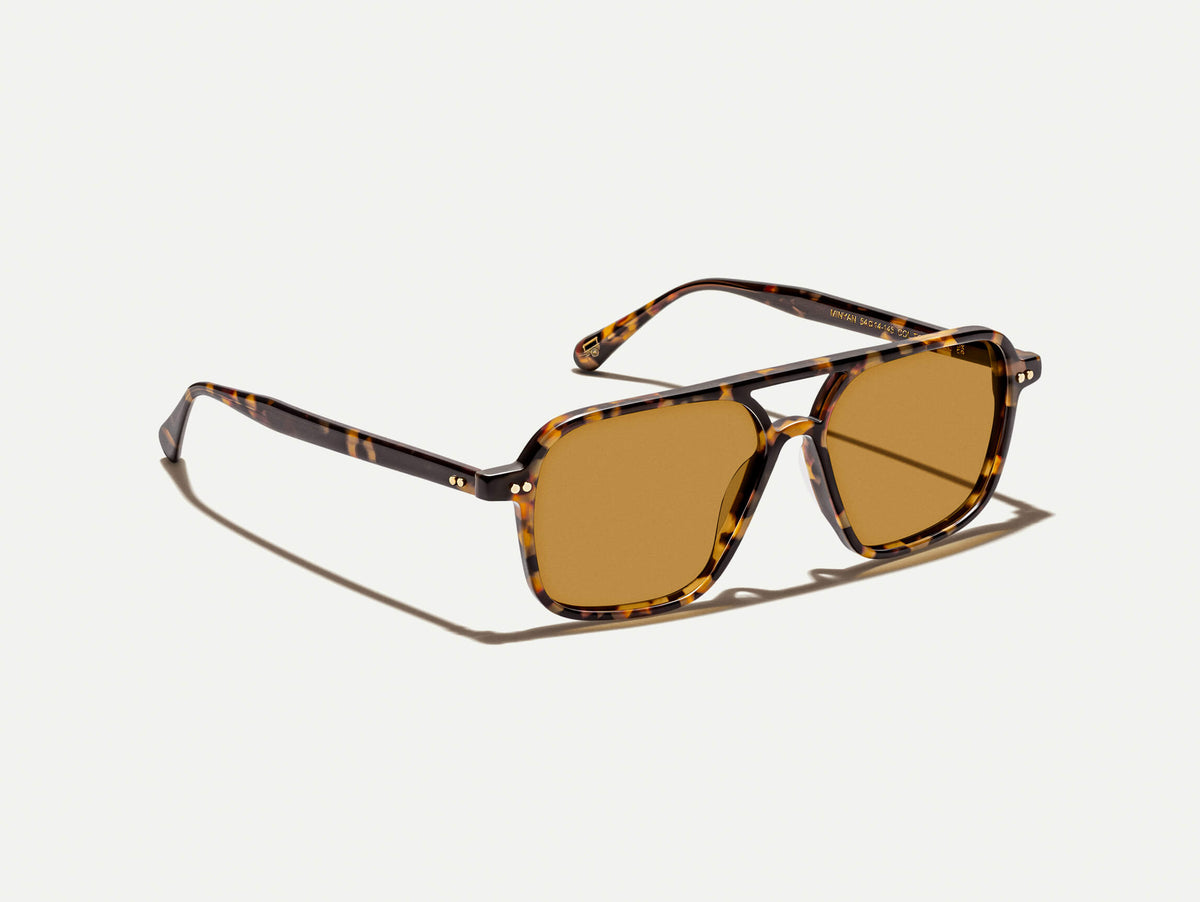The MINYAN SUN in Tortoise with Amber Tinted Lenses