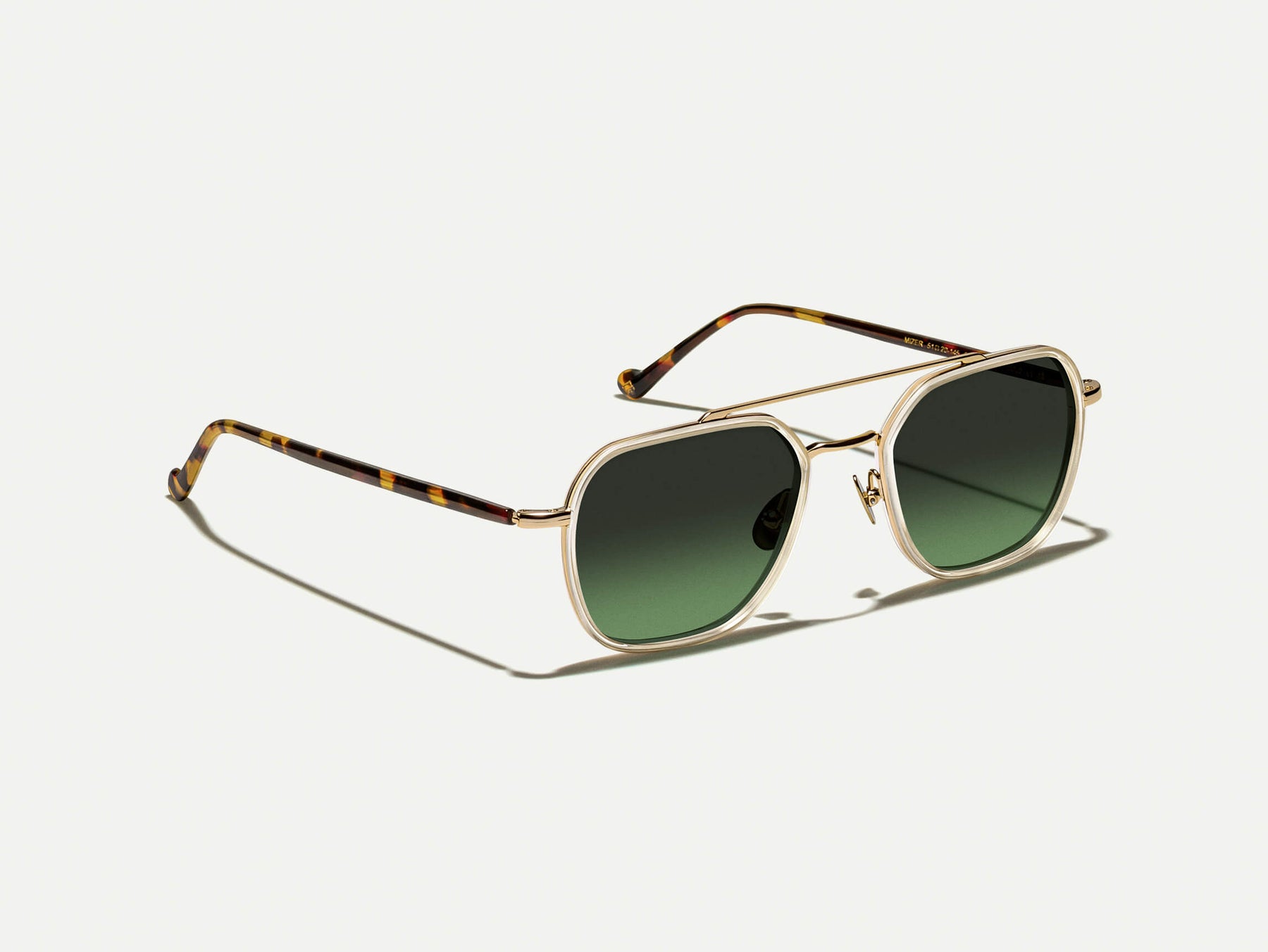 The MIZER SUN in Flesh/Tortoise with Forest Wood Tinted Lenses