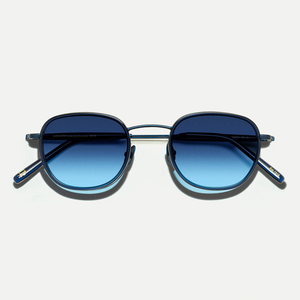 #color_navy/navy | The MOSHA SUN in Navy/Navy with Denim Blue Tinted Lenses