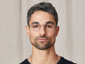 Model is wearing The MOYEL in size 44 in Silver