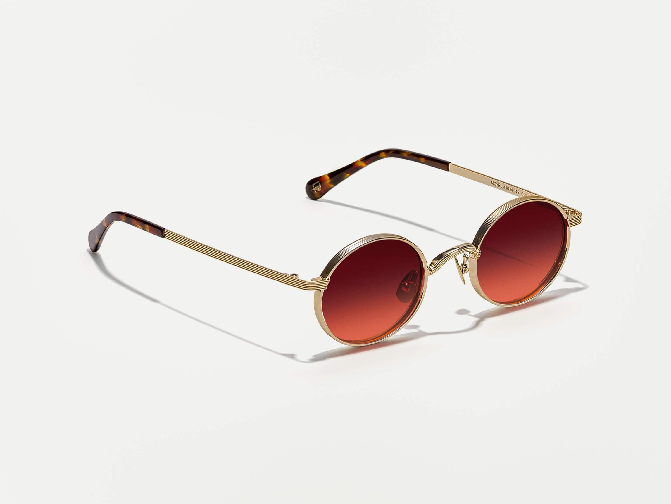#color_gold | The MOYEL in Gold with Cabernet Tinted Lenses