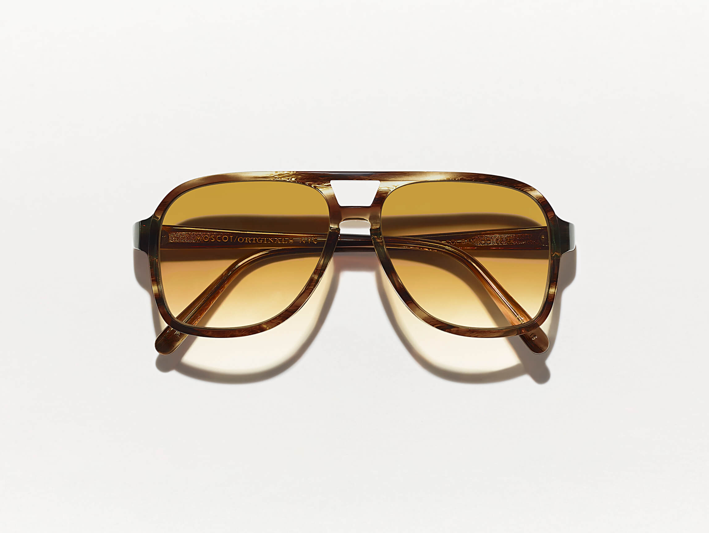 The SHEISTER SUN in Bamboo with Chestnut Fade Tinted Lenses