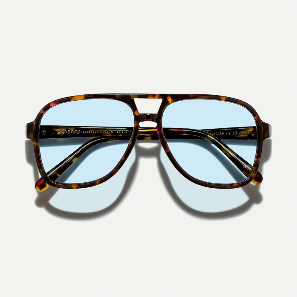 #color_tortoise | The SHEISTER SUN in Tortoise with Bel Air Blue Tinted Lenses