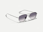 The SHMECKEL SUN in Silver with American Grey Fade Tinted Lenses