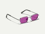 The SHMOOZ SUN in Silver with Purple Nurple Tinted Lenses