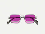 The SHMOOZ SUN in Silver with Purple Nurple Tinted Lenses