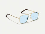 The SHTARKER in Gold with Bel Air Blue Tinted Lenses