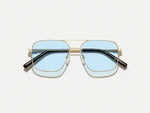 The SHTARKER in Gold with Bel Air Blue Tinted Lenses