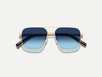 The SHTARKER in Gold with Denim Blue Tinted Lenses