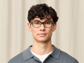 Model in wearing The SHTUP in size 51 in Pine