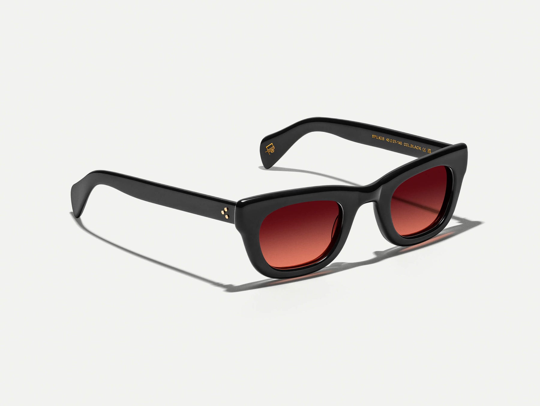 The SPILKES SUN in Black with Cabernet Tinted Lenses