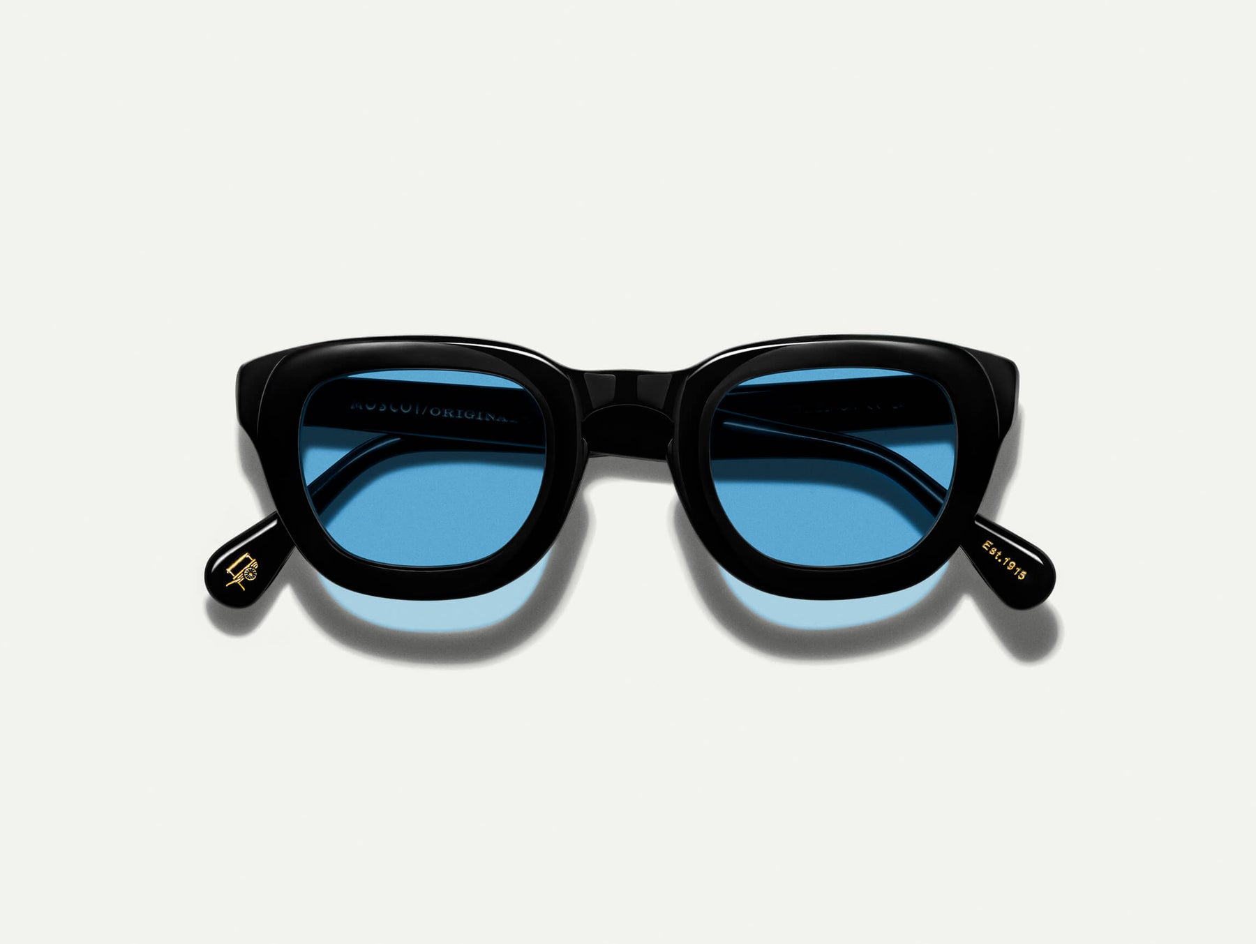 The TELENA in Black with Celebrity Blue Tinted Lenses
