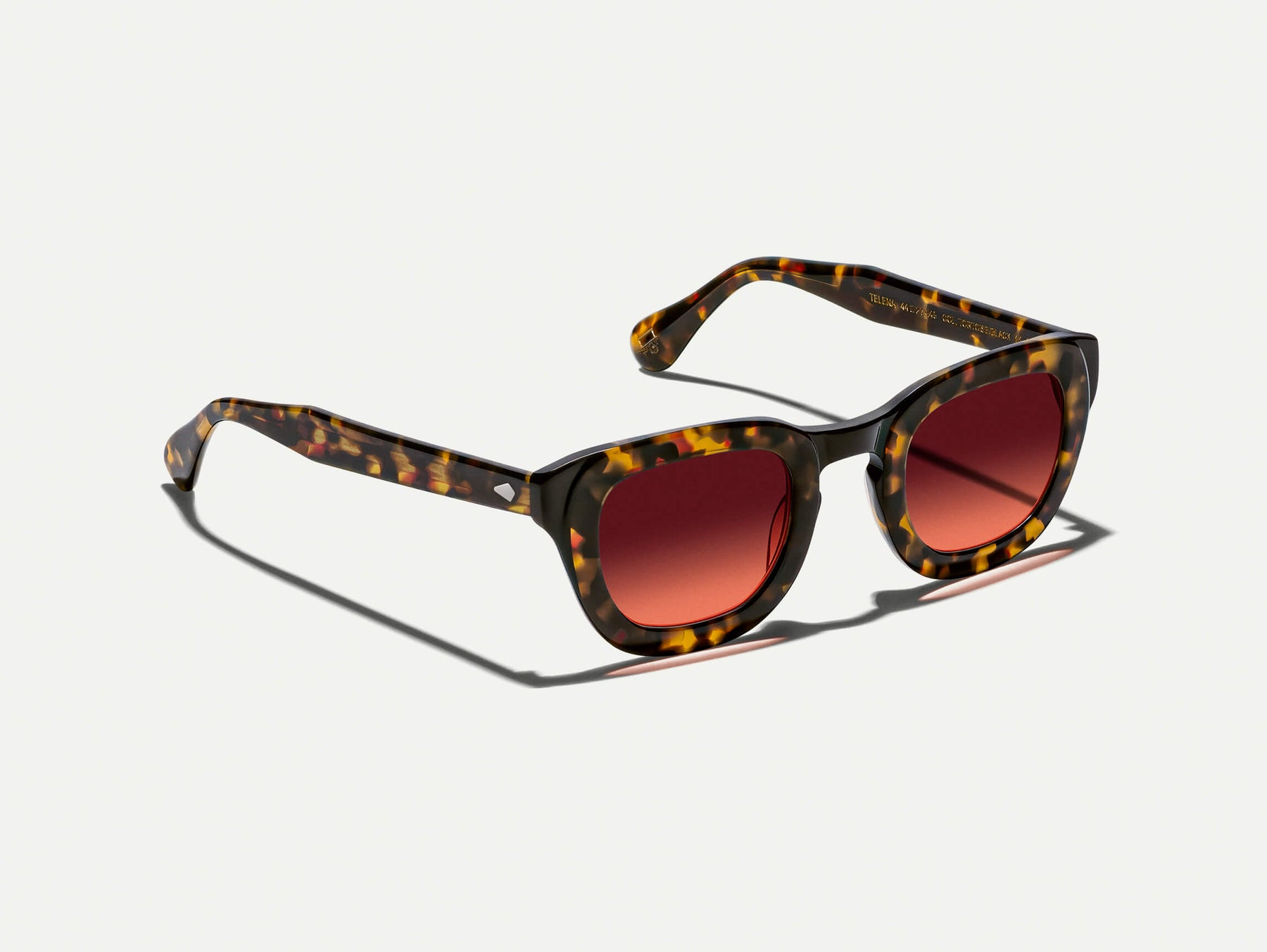 The TELENA in Tortoise/Black with Cabernet Tinted Lenses