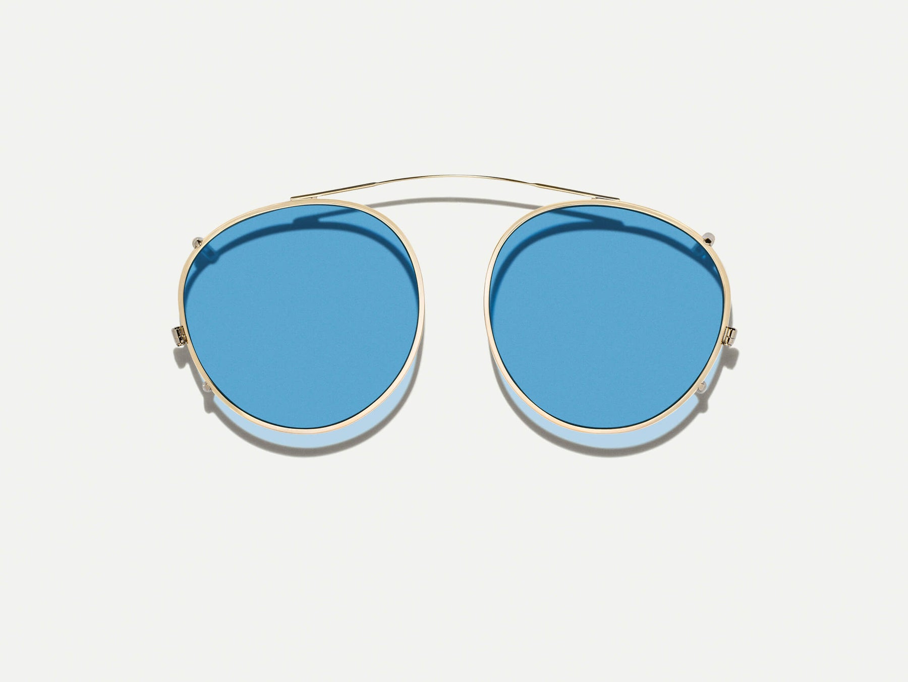 The ZEV CLIP  in Gold with Celebrity Blue Tinted Lenses