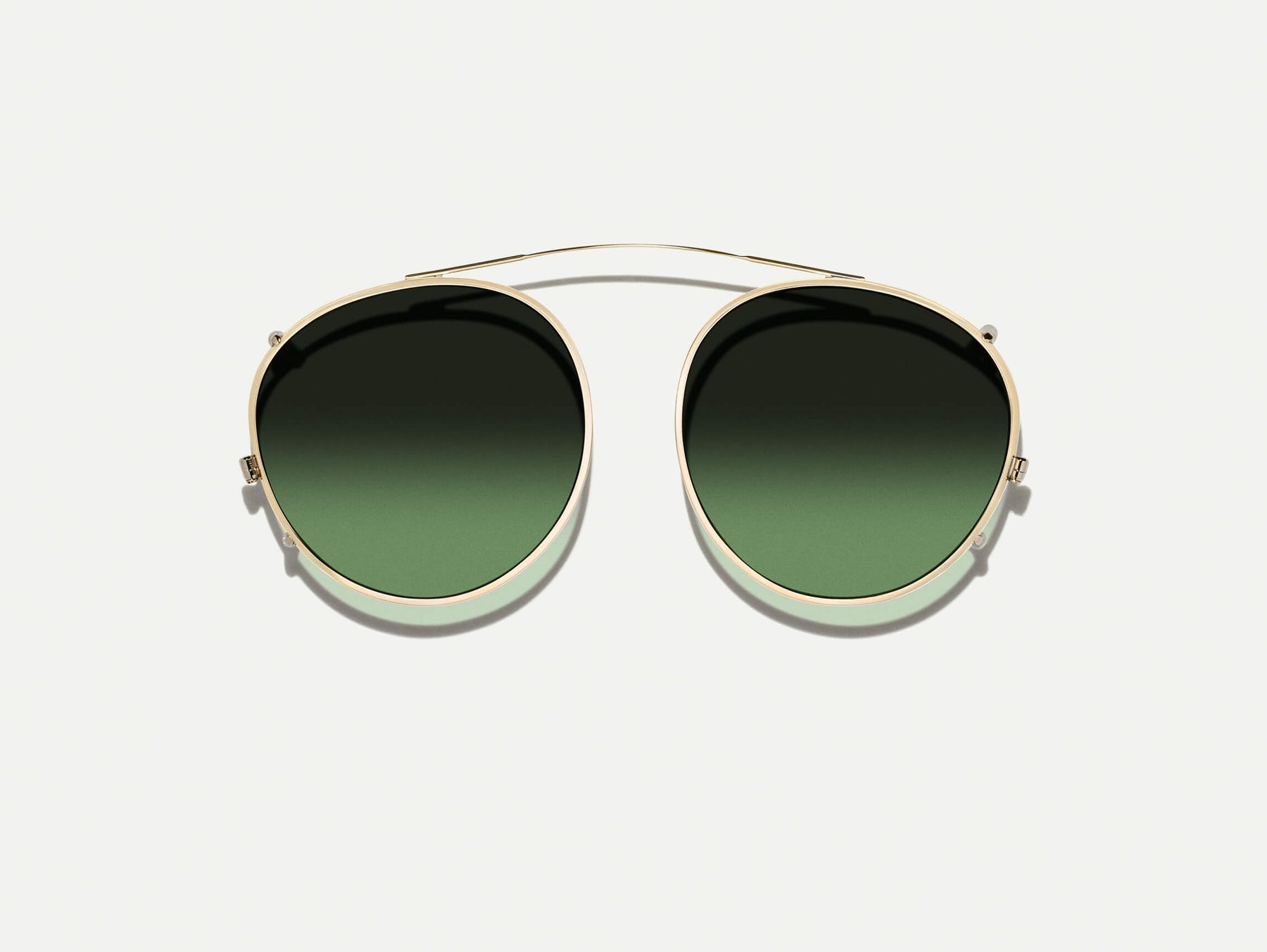 The ZEV CLIP  in Gold with Forest Wood Tinted Lenses